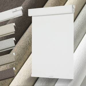 lot 1057 image: Persilux No Drill No Tools 100% Blackout Roller Shade,Linen Fabric Cordless Roller,White-Blackout 33.5 wide - Retail $35