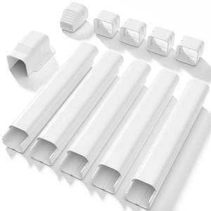 lot 1061 image: DuctlessAire 3 W 7.5Ft L Mini Split Line Set Cover Air Conditioners PVC Decorative Lineset Cover Kit for Central AC, HAVC, Heat Pumps, Model # DA3-7 - Retail $26
