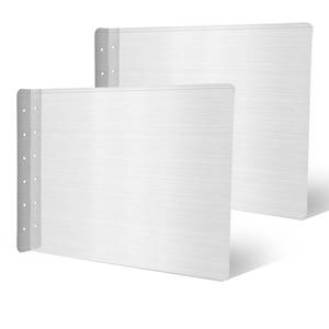 lot 1078 image: 2 Pcs Stainless Steel Side Splash Guard for Sink, Wall Mount Guard with Screws, Commercial Restaurant Hand Sink and Compartment Prep Sink, Kitchen Sink Splash Protector Supply(16 x 12 Inch) - Retail $27