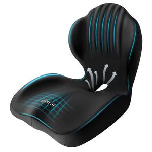 lot 1094 image: Extra Large Seat Cushion - Memory Foam Cushion for Office Chair, Car Seat, Airplane - Sciatica & Hip & Coccyx Pain Relief Desk Chair Cushion for Long Sitting Office Workers, Car Drivers (Black) - Retail $40