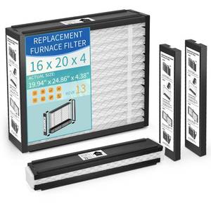 lot 1175 image: 2-Pack 16x20x4 Replacement Air Filter for Honeywell FC100A1003, Lennox X0592 MERV 11 Allergy & Dust Defense, Pleated HVAC AC Furnace Filters(Actual Size 15.94 x 19.75 x 4.38 Inches) - Retail $54