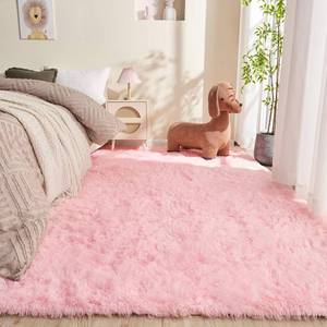 lot 1177 image: OPPODREAM 4x6 Pink Rugs for Bedroom, Ultra-Soft Fluffy Area Rugs for Living Room, 4 x 6 Shag Carpet for Nursery, Kids, Girl, Boy, Baby, Plush, Fuzzy, Shaggy, Cute Home Decor - Retail $22