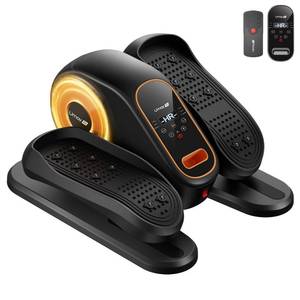 lot 1184 image: Under Desk Elliptical Machine, Electric Leg Exerciser for Seniors, Quiet & Portable Electric Seated Eclipse Exercise Training Machine with Remote, 12 Speeds & Mute Function, Manual & Auto Mode - Retail $110
