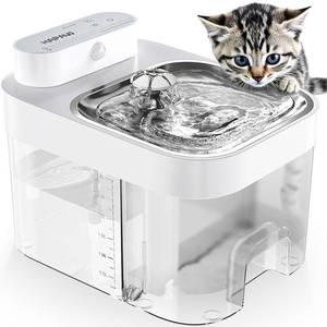 lot 1211 image: HAPAW Cat Water Fountain, Wastewater Separation & No Filter Cotton, Pet Water Dispenser with 101oz3L Large Capacity Tank, Wireless Automatic Water Fountains for Cats Indoor Cat Watering Supplies - Retail $57