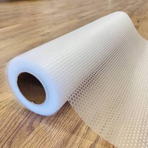 lot 1232 image: EVALAND Shelf Liners for Kitchen Cabinets Non-Adhesive 24 x  FT Clear Drawer Liner Non Slip, Washable Cabinet Liner, Waterproof Shelf Liners for Cabinets, Refrigerator Bathroom Pantry Cabinet Mat - Retail $24