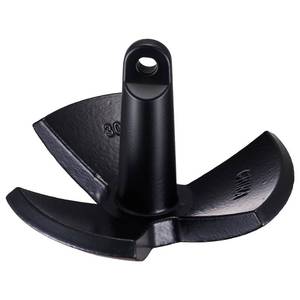lot 1236 image: VEVOR River Anchor, 30 LBS Boat Anchor Cast Iron Black Vinyl Coated, Marine Grade Mushroom Anchor for Boats Up to 30 ft, Impressive Holding Power in River and Mud Bottom Lakes (30 lb) - Retail $61