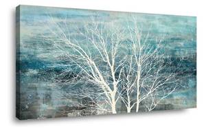 lot 1244 image: Sxurmtiie abstract landscape bedroom wall art three of life artwork piceure 30inch x60inch modern paintings living room decortaion - Retail $130