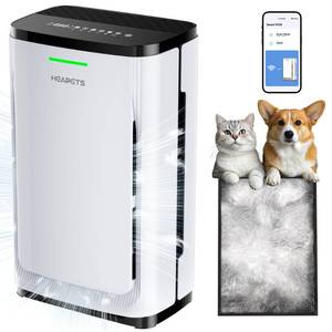 lot 1254 image: FreAire Pet Air Purifier Large Home up to 4200 sq ft, Suck up Floating Cat Dog Hair, 7-Stage Filter Anion Activated Carbon H13 HEPA Air Purifiers WiFi for Dander Odor Allergies Smoke Dust, Zero Ozone, P339 - Retail $300