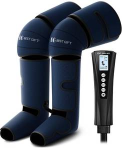 lot 1266 image: Gifts for Dad Mom Men Women Christmas Mothers Day, Fathers Day, Air Compression Massager with Heat for Foot, Leg, Calf, Thigh, Knee, Helpful for Vericose Veins, Muscle Fatigue, Cramps, Swelling, Edema - Retail $120