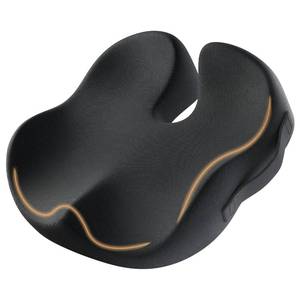 lot 1268 image: ProtoArc Seat Cushion, Office Chair Cushion for Sciatica, Coccyx Cushion, Ergonomic Memory Foam Seat Cushion for Car, Home, Pressure Relief Pad for Hip, Tailbone, All Day Comfort - Black - Retail $25