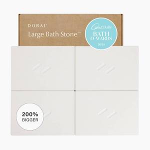 lot 1272 image: Dorai Home Stone Bath Mat for Bathroom �� Large, Quick-Drying, Non-Slip Surface, Customizable Design, 32.1 L x 22.8 W x 0.6 H, Sandstone - Retail $195