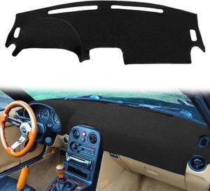 lot 35186 image: Dash Cover Mat Custom Fit for Mazda Miata, Dashboard Cover Pad Carpet Protector (Black) K230 - Retail $35