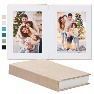 lot 35197 image: Photo Album 5x7 with Writing Space Linen Cover 5x7 Photo Album Book Holds 30 Photos Ideal for Wedding Theme-Album and Baby Photo Albums (Beige,30 Pockets) - Retail $36