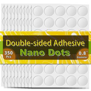lot 35214 image: Double Sided Adhesive Dots, 0.8 Clear Removable Sticky Adhesive Mounting Putty, Waterproof No Trace Dots Adhesive Putty for Poster Picture Festival Decoration Museum (20mm) - Retail $10