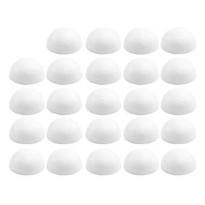 lot 35217 image: 24PCS 3 Inch Half Foam Balls White Half Round Polystyrene Foam Balls Craft Supplies Hemispherical Christmas Craft Ball for DIY Home Craft Project and Art Decoration - Retail $17