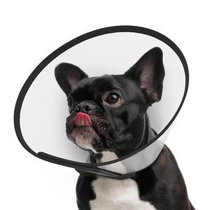 lot 35221 image: Adjustable Dog Cone Collar After Surgery to Stop Licking, E Collar for Medium Small Dogs, Pet Recovery Collar & Cone, Plastic Cone of Shame for Dogs, Dog Head Neck Cone (S-) - Retail $15