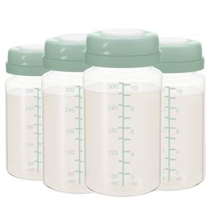 lot 35229 image: 10oz Breast Milk Storage Bottle for Momcozy 22oz Breast Milk Cooler, Collection Bottle Container for Fridge, Pumping Bottles Compatible with Spectra Wide Neck Flange, 4PCS (bottles only) - Retail $23