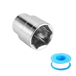 lot 35277 image: RV Water Heater Element Socket Wrench 1-116 Inch Socket for 34 NPT Thread Magnesium Rods on RV with Sealing Tape 12-Inch Drive 6-Point Water Heater Socket for RV, Camper Travel - Retail $8