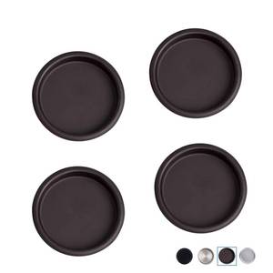 lot 35285 image: 4PCS Closet Door Finger Pull, Sliding Door Pull Cabinets 2-18 Diameter, Oil Rubbed Bronze Round Bypass Insert Mortise Cup Polished Snap-in Installation - Retail $6