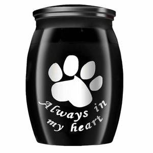 lot 35304 image: Small Keepsake Urns for Pet Ashes, 1.58 Inch Mini Cremation Urns for Ash with Paw Pattern, Stainless Steel Decorative Memorial Mini Funeral Urn for Ashes (Paw-1 Pack) - Retail $10