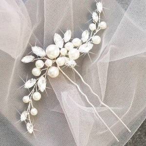 lot 35306 image: Pearl Hair Accessories Wedding Hair Pin Bridal Hair Clip for Women - Retail $8