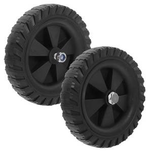 lot 35321 image: 6.2 Inch Rubber Air Compressor Replacement Wheels Quiet Caster Wheels for Air Compressor Replacement Parts Smooth Rolling - Accessories 2 Pack (missing 1 nuts and bolt) - Retail $25