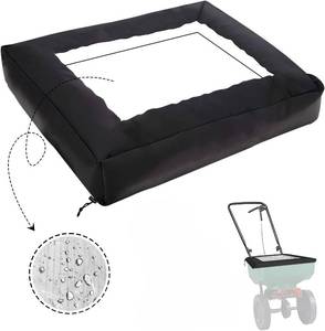 lot 35333 image: Broadcast Spreader Cover with Durable PVC Clear Window,420D Waterproof Fertilizer Spreader Cover fit Scotts Mini Spreaders for Lawns and Most Brands Lawn Spreader(Black,21.65X16.1 Inches) - Retail $20