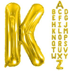 lot 35346 image: Letter Balloons 40Inch Large Giant big Foil Mylar Gold Balloons K for Birthday Party Decorations - Retail $4
