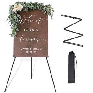 lot 35355 image: Easel Stand for Wedding Sign Poster 63 Instant Display Easel for Floor Adjustable Metal Art Easel Black - Retail $17