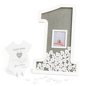 lot 35359 image: Great Lakes Memories GLM Adorable First Birthday Decorations - Guest Book Alternative for a 1st Birthday Celebration, 1st Birthday Boy or Baby Girl 1st Birthday Decorations