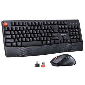 lot 35397 image: New Wireless Keyboard and Mouse, Computer Keyboard Mouse Combo, 3 DPI Adjustable Mouse Full-Sized Cordless Keyboard, for PCComputerLaptopWindowsMac, Black. - Retail $30