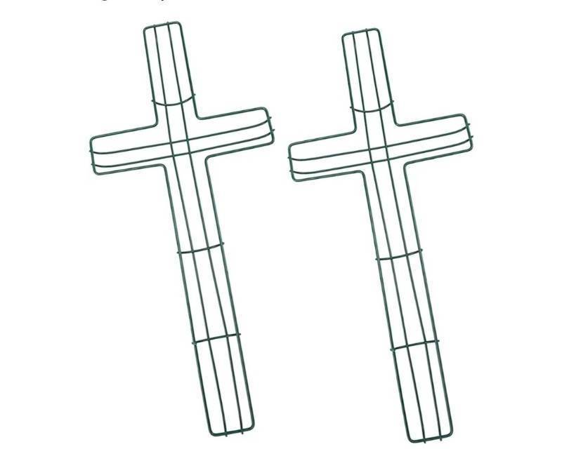 lot 40166 image: Wire Cross Frame Forms - Set of 2 - Retail $15