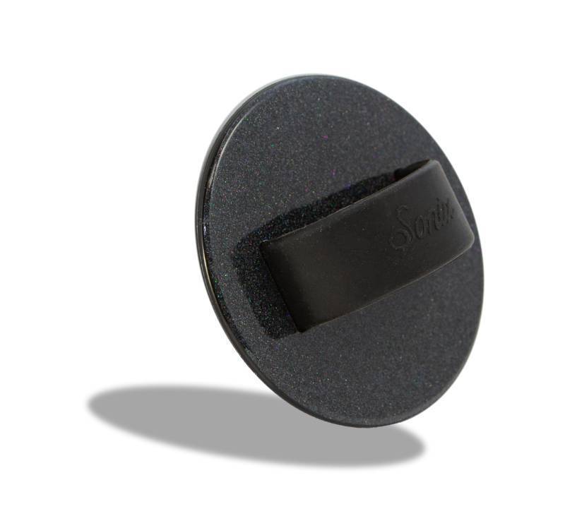 lot 51892 image: Sonix Magnetic Phone Grip, MagSafe Silicone Ring Loop Grip - Detachable Holder for Hand, Soft MagSafe Grip  Glitter Black - Retail $20