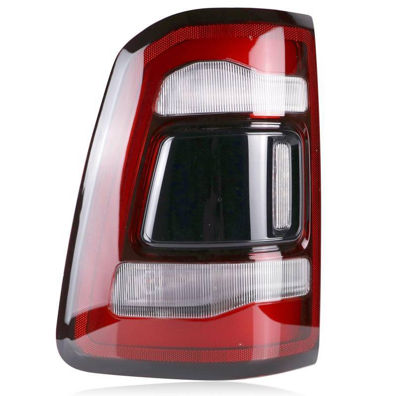 lot 63992 image: Lochnchn LED Tail Lights Assembly Without Blind Spot Compatible with Ram 1500 2019 2020 2021 2022 Left Driver Side Taillights Rear Brake Light Tail Lamps Replace 55112993AB Black Smoke - Retail $95