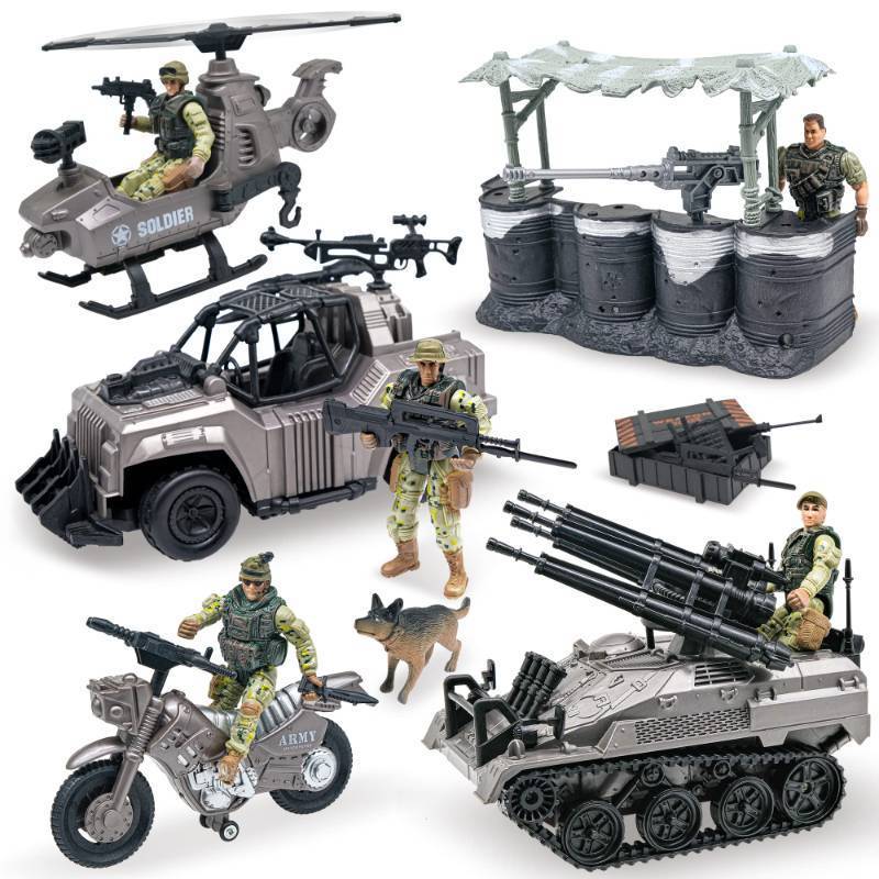 lot 48989 image: MISTBUY US Army Men Action Figures with Military Vehicles Toys Playset, Toy Soldiers with Military Trucks, Helicopter, War Tent for Kids Boys Girls, Best Age 6 7 8 9 10 - Retail $37
