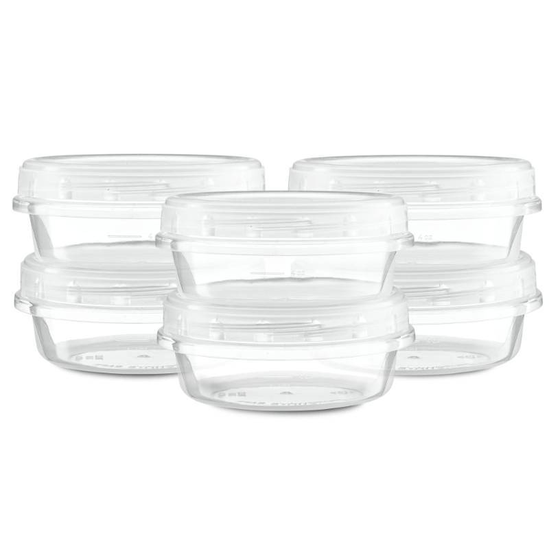 lot 51808 image: ELEGANT DISPOSABLES (8 Ounce 10 Pack) Clear Twist cap Containers with Clear Top Screw on Lids Twist Top Food Storage Freezer Containers - Retail $16