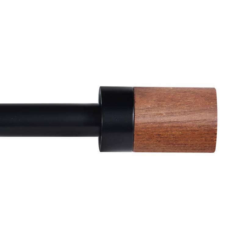 lot 51852 image: Wood Curtain Rods for Windows 32 to 150 Inches(2.7-12.5ft),34 inch dia with Wood Grain Finials, for Bedroom,Kitchen and patio Adjustable by splicing addreduce each rod (32-135) - Retail $23