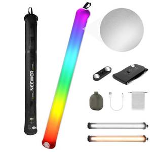 lot 26489 image: NEEWER BASICS 30W Handheld RGB Leuchtstab 35,590cm, tragbare aufblasbare TPU Beleuchtung 5000mAh Typ C 45W in30W Out, 3000Lux 17 Effekte 2700-6500K CRI95 Studiofotografie Videoaufnahmen, GC30C - Retail $100