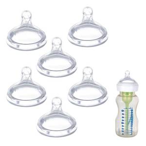lot 32671 image: 6 Pack Replacement Nipples Compatible with Dr Brown Wide Bottle, Silicone Nipples for Bottle, BPA-Free, Durable and Soft Nipple (S, Slow Flow) - Retail $10