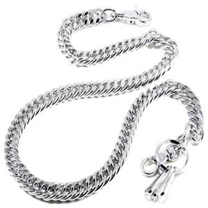 lot 32675 image: Doublek Strong Heavy Biker Trucker Keychain Key Jean Wallet Chain (29) Silver CS11 - Retail $31