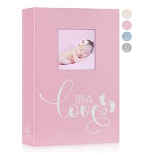 lot 32694 image: Lanpn Baby Photo Album 4x6 300 Pockets, Linen Hardcover Newborn Memory Book with Memo Writing Area, Bebe Photobook, Slip-in Picture Book, Ultrasound Album Keepsake Gifts for Girl Baby Shower Pink - Retail $19
