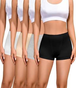 lot 32695 image: Nexgenz Cotton Boyshort Underwear for Women Cotton Boxer Briefs for Women Underwear Shorts 4 Pack RedNavyBlackGray Extra Large - Retail $25