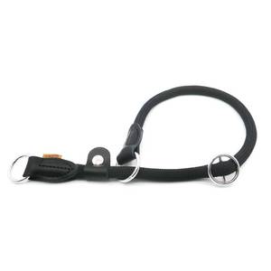 lot 32698 image: Aiminto Braided Round Martingale Dog Collar, Training Collar with Slidable Stop Ring and Adjustable Stopper - Ideal for Extra Large Dogs (XL(12) - 24 Long, Black) - Retail $15