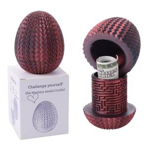 lot 40354 image: Mystery Egg Puzzle Box, Money Puzzle Box for Cash Gift, Birthday Wedding Easter Xmas Holiday Celebration Money Gift Ideas, Brain Teaser Puzzle Toy for Adults Kids Teens - Retail $13