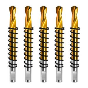 lot 40360 image: ASNOMY 4pcs Titanium-Plated M2 Steel Pilot Drill bit for Hole Saw, Hole Saw Center Drill bit for Metal, Steel, Iron, Wood, Plastic - Retail $12