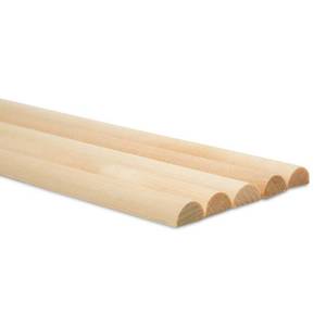 lot 40371 image: Split Wood Dowel Rods 12 Inch x 12 Inch Short Wooden Dowels, Pack of 50 Unfinished Fluted Molding Trim for DIY & Dowel Feature Wall, by Woodpeckers - Retail $18