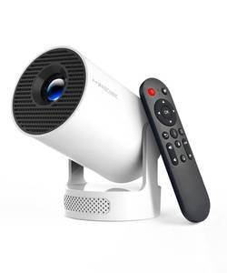 lot 49347 image: Magcubic Mini Projector with WiFi 6 and Bluetooth 5.4, Portable Projector 4K Support, 5W Soundbase Speaker, Auto Vertical Keystone 180°Rotatable Smart Proyector for Movie Home Outdoor - Retail $66