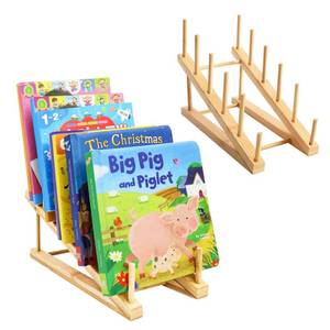 lot 49368 image: Bookshelf For Kids Room, Toddler Bookshelf, Mini Bookshelf, Desktop Shelf, Nursery Book Shelves, Wooden Kids Book Shelf Organize Storage Rack For Living Room, Bedroom, Home Office (Natural) 2 pcs - Retail $26