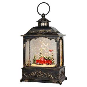 lot 49373 image: GenSwin Christmas Car Snow Globe Lantern Battery Operated Water Swirling Glitter with 6H Timer, Musical LED Lighted Scene for Christmas Home Decoration Gift - Retail $28