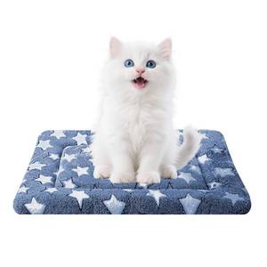 lot 51103 image: Dog Bed Mat for Crate, Soft Kennel Pad, Durable Comfort Mat for Dogs and Cats, Home and Crate Use (NavyBlue&Star, 18141.5) - Retail $10